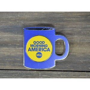ABC Good Morning America Pinback Coffee Mug Cup TV Media News Collectible